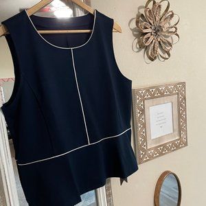 Banana Republic Navy Peplum Top